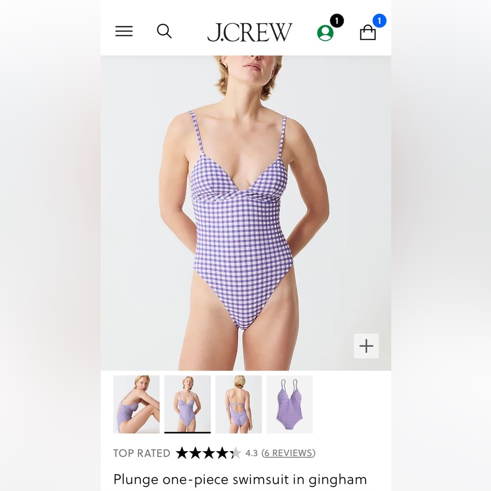NWT one piece Jcrew bathing suit size 8